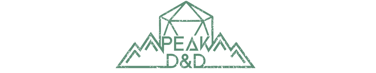 d20 Mountain Banner – Peak D&D Logo